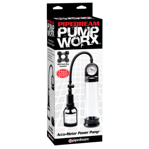 Pipedream Pump Worx Accu-Meter Power Pump Clear-Black