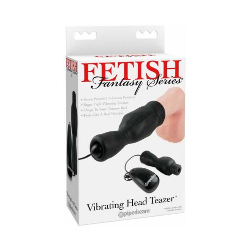 Pipedream Fetish Fantasy Series Vibrating Head Teazer Glans Massager Black