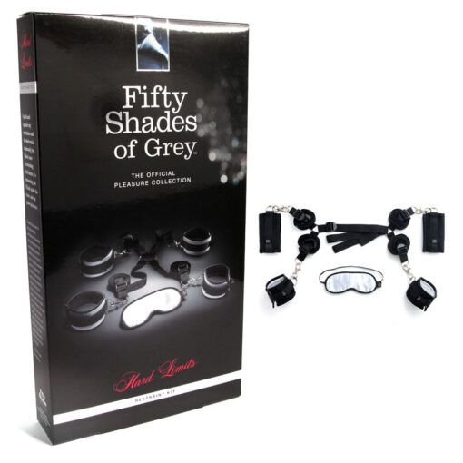 Fifty Shades of Grey Hard Limits 4-Piece Restraint Kit Black-Silver