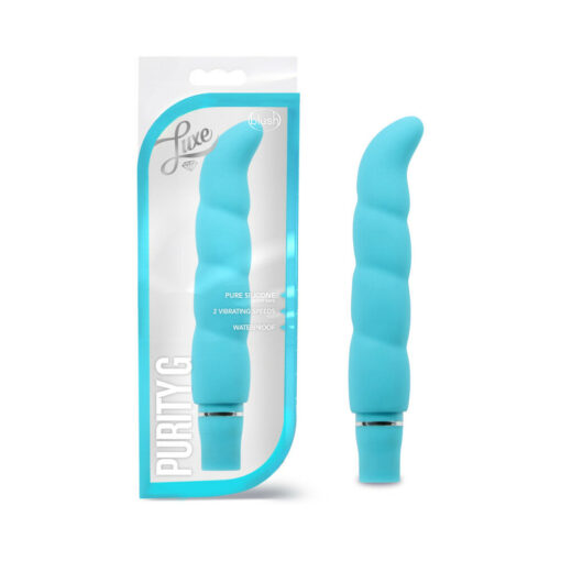 Luxe Purity G Silicone Slimline G-Spot Vibrator Aqua