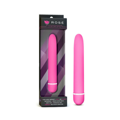 Rose Luxuriate Classic Slimline Vibrator Pink