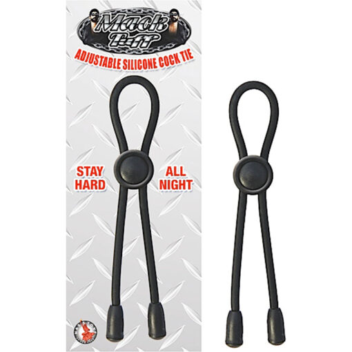 Mack Tuff Adjustable Silicone Cock Tie (Black)  Lasso-Bolo