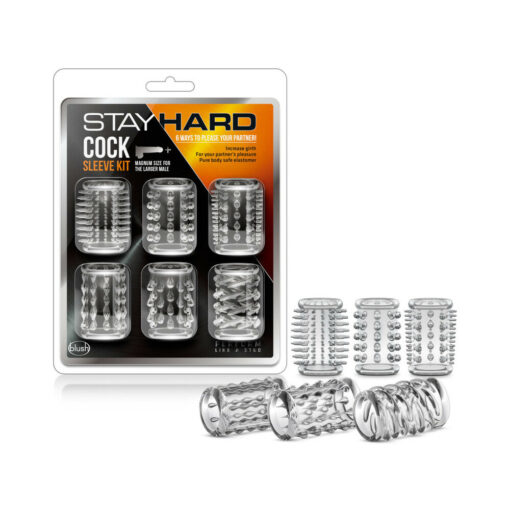 Stay Hard 6-Piece Cock Sleeve Kit Clear