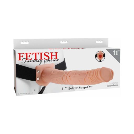 Fetish Fantasy Series 11 in. Hollow Strap-On Beige-Black