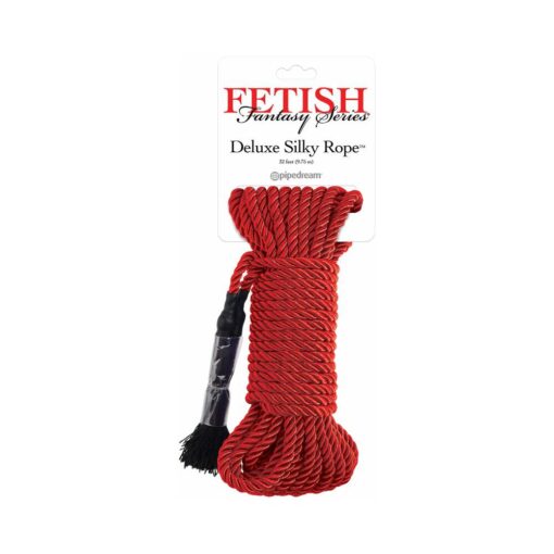 Pipedream Fetish Fantasy Series Deluxe Silk Rope 9.75 m - 32 ft. Red