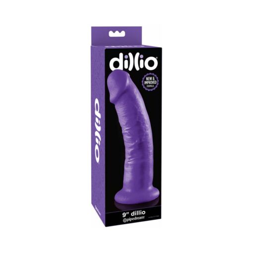 Pipedream Dillio 9 in. Realistic Dildo With Suction Cup Purple