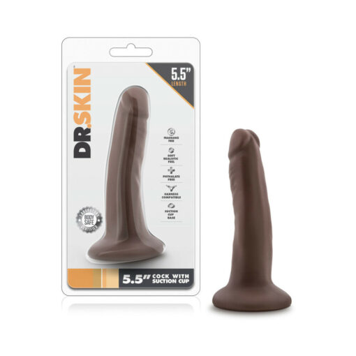 Dr. Skin Realistic 5.5 in. Dildo Brown