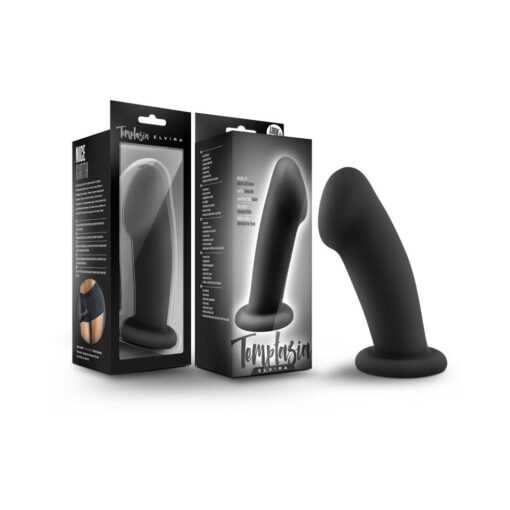 Temptasia Elvira 6 in. Silicone Dildo Black