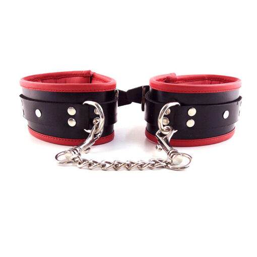 Rouge Padded Ankle Cuff Black-Red