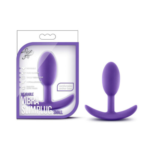 Luxe Wearable Vibra Slim Plug Small Purple