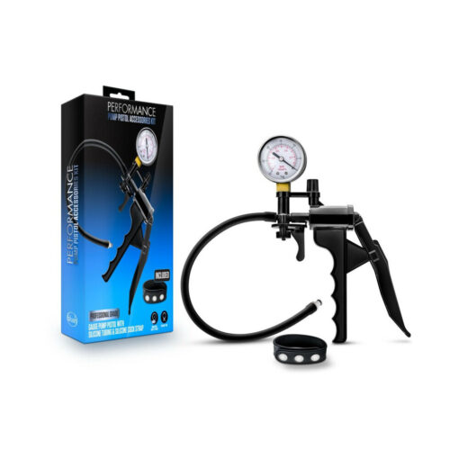 Performance Gauge Pump Pistol with Silicone Tubing & Silicone Cock Strap Black