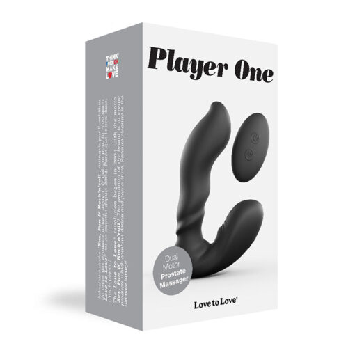 Love to Love Player One Dual Motor Vibrating Prostate Massager With Remote Black