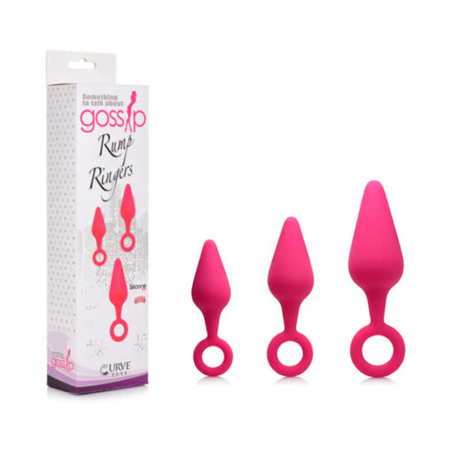 Gossip Rump Ringers 3-Piece Silicone Anal Plug Training Set Magenta