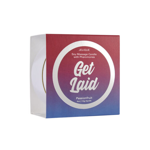 Jelique Get Laid Pheromone Massage Candle Passion Fruit 4 oz-113 g