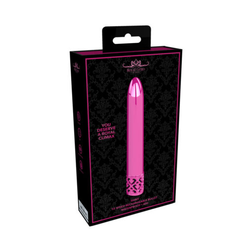 Royal Gems Shiny Rechargeable ABS Bullet Vibrator Pink