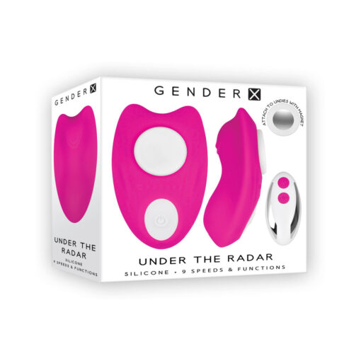 Gender X Under The Radar Rechargeable Remote-Controlled Magnetic Silicone Underwear Vibrator Pink