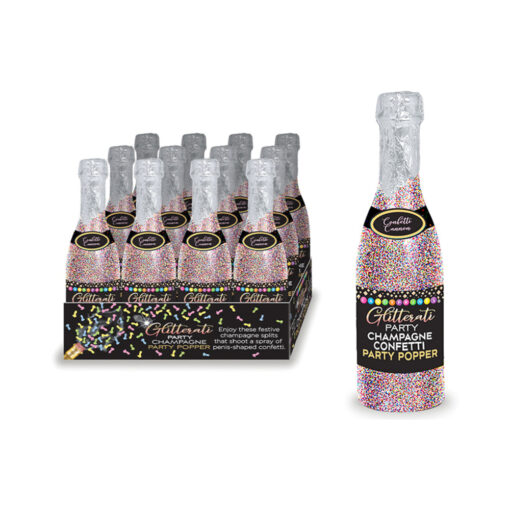 Glitterati Champagne Party Popper 12-Piece Display