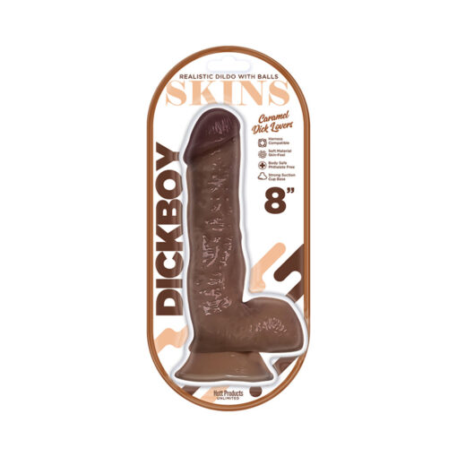 Dickboy Skins Dildo 8 in. Caramel Lovers