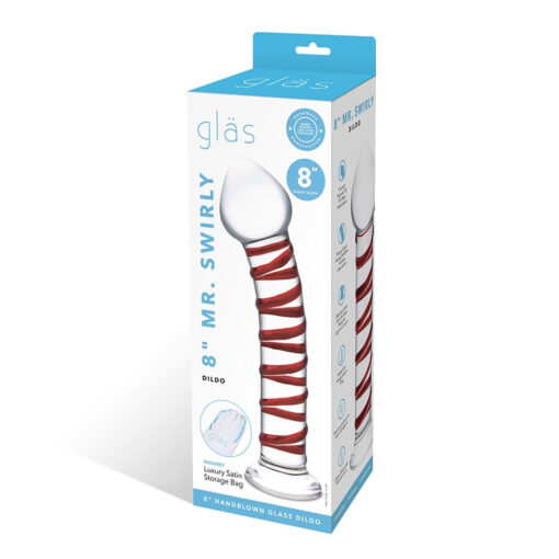 Glas 8 in. Mr. Swirly Glass Dildo