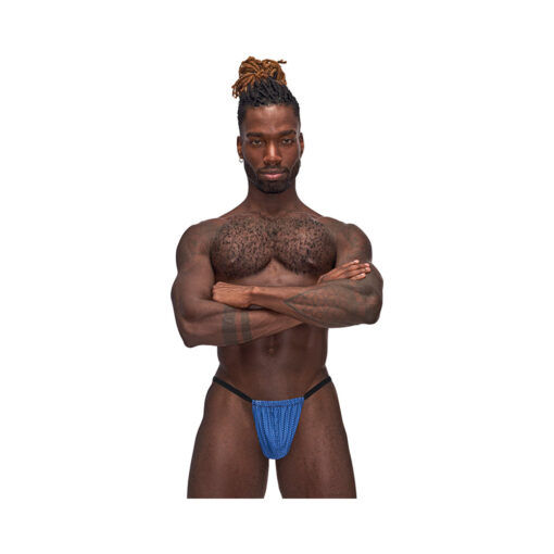 Male Power Sexagon Posing Strap Royal O-S