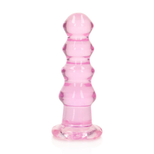 RealRock Crystal Clear Curvy 5.5 in. Dildo-Plug Pink