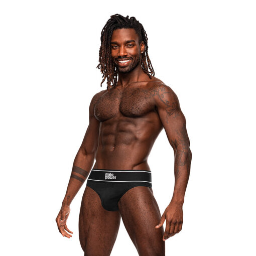 Male Power Modal Rib Bong Thong Black L-XL