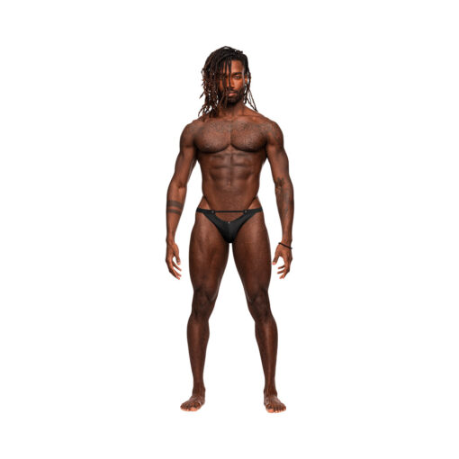 Male Power Magnificence Micro V Thong Black L-XL