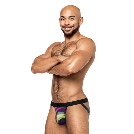 Male Power Galactic Strappy Ring Jock Print S-M