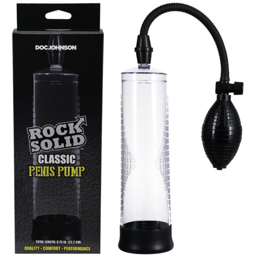 Rock Solid Classic Penis Pump Black-Clear