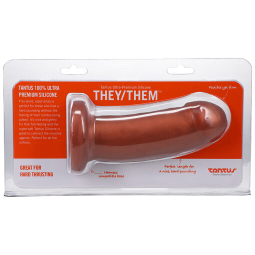 Tantus They-Them 5.5 in. Dildo Soft Copper