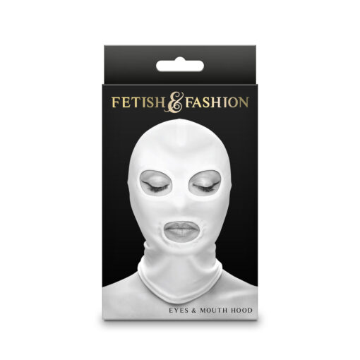 Fetish & Fashion Eyes&Mouth Hood White