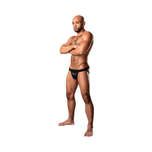 Male Power KaleiDickscope Strappy Ring Jock Black S-M