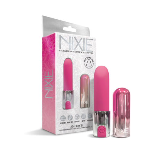 Nixie Smooch Rechargeable Lipstick Bullet Vibrator Pink Ombre