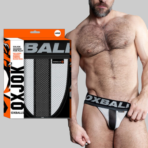 Oxballs Oxjok Airmesh Swagger Slider-Strap Jock Ice White XL