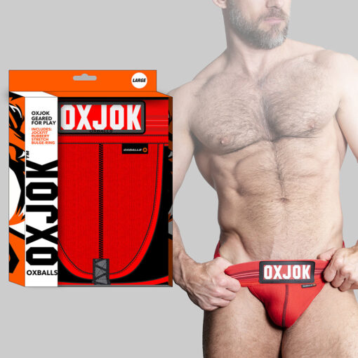 Oxballs Oxjok Slingjock Upthrust Slider-Strap Jock Red Hot S