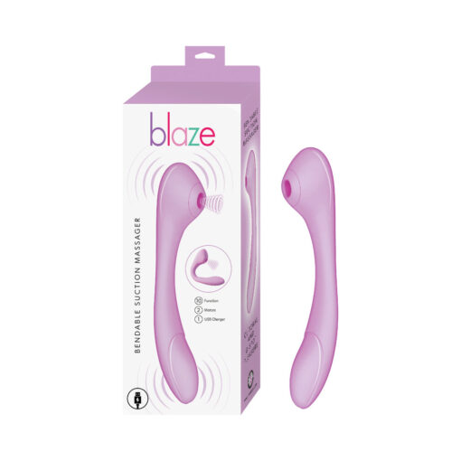 Blaze Bendable Suction Massager Lavender