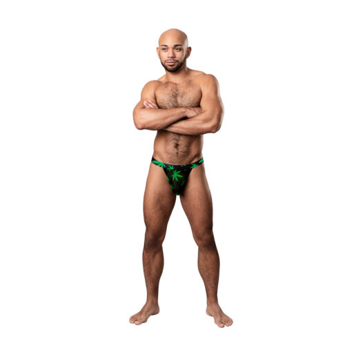 Male Power Hazy Dayz Micro Thong Pot Leaf L-XL