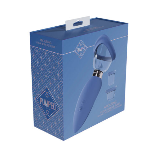 Pumped Arousing Automatic Rechargeable Vulva & Breast Pump Blue