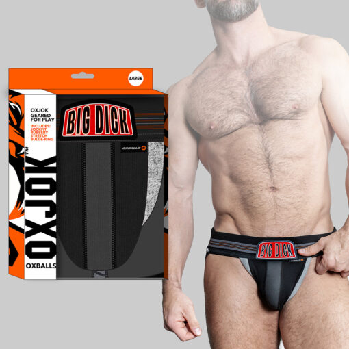 Oxballs Oxjok Bulger Pumper-Sack Slider Jock Black Iron S