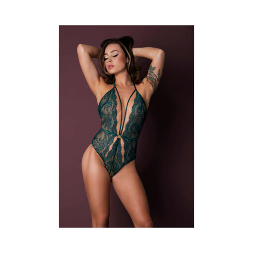 Magic Silk Evermore Plunge Teddy Emerald L-XL