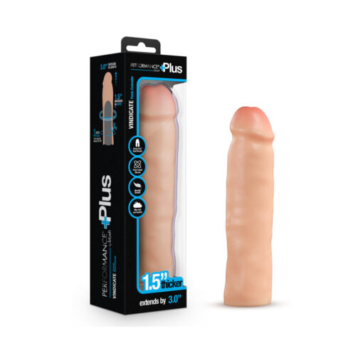 Performance Plus 2 in. Silicone Penis Xtender Beige