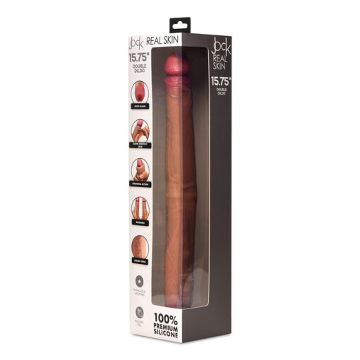 JOCK Real Skin 15.75 in. Double Dildo Medium