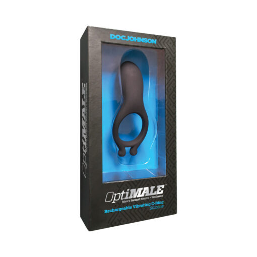 OptiMALE - Rechargeable Vibrating C-Ring Black