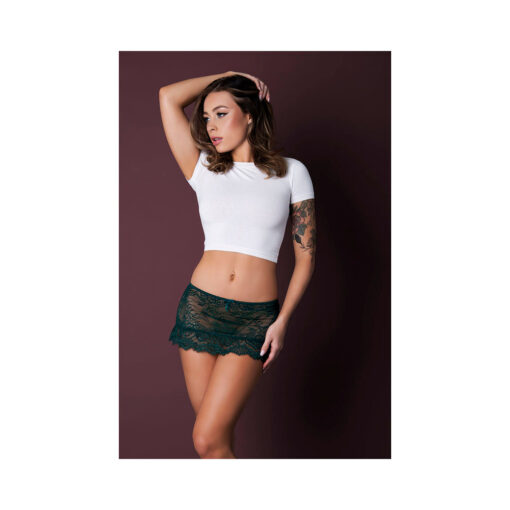 Magic Silk Evermore Flounce Skirt Emerald S-M