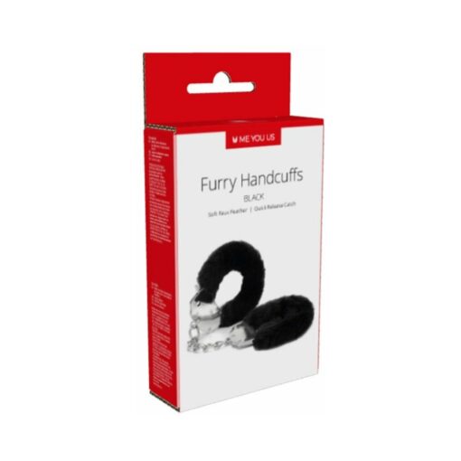 Me You Us Furry Handcuffs Black