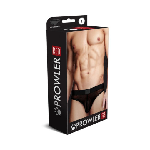 Prowler RED Fishnet Ass-less Brief Black L