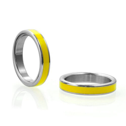 M2M Stainless C-Ring w-Yellow Band & Bag 1.875in