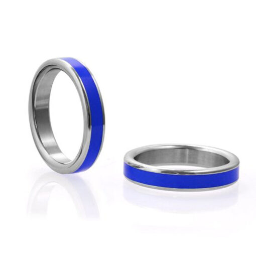 M2M Stainless C-Ring w-Blue Band & Bag 1.875in